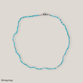 Turquoise on Red Silk Neckale