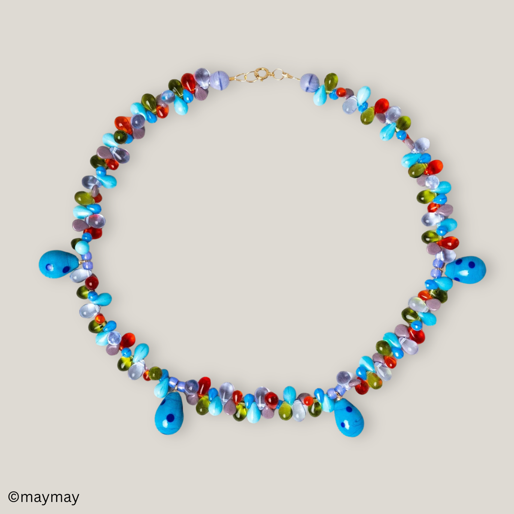Dotty Drop Blue Necklace