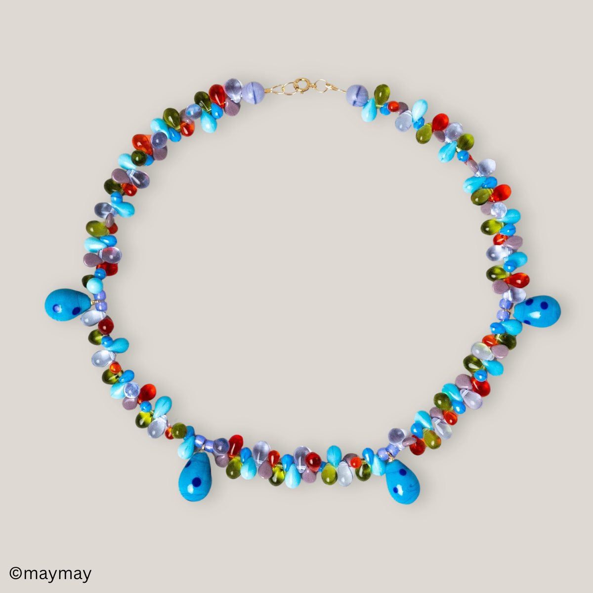 Dotty Drop Blue Necklace