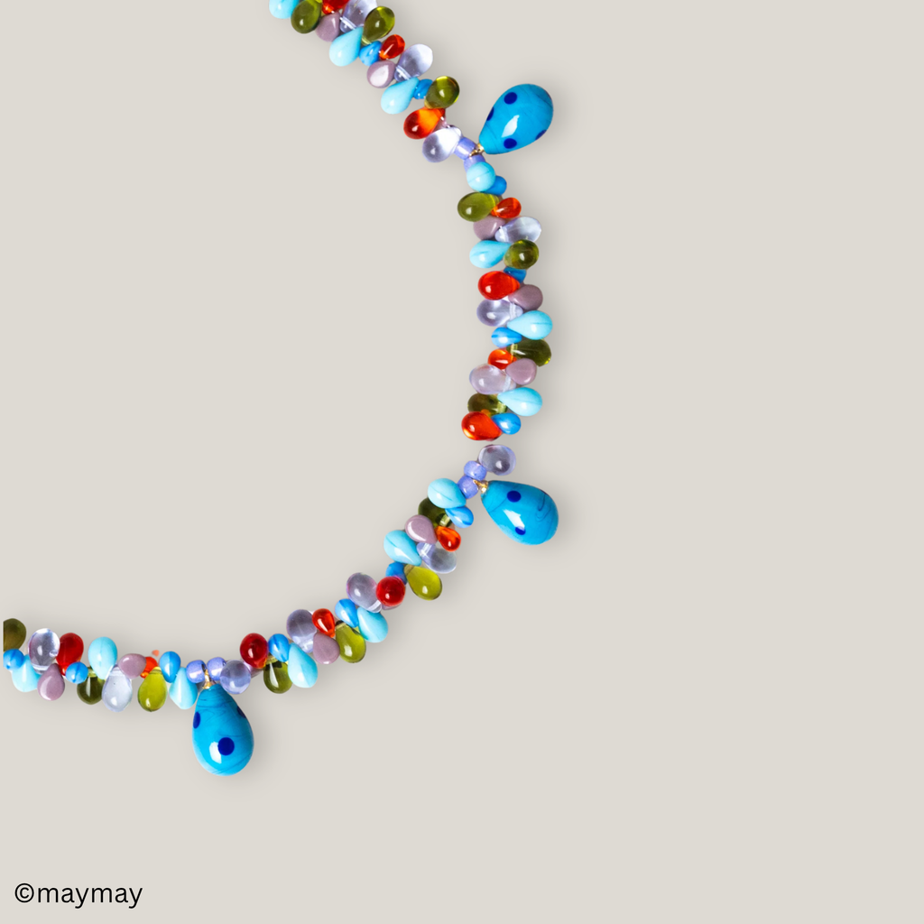 Dotty Drop Blue Necklace