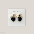 Black Heart Earrings