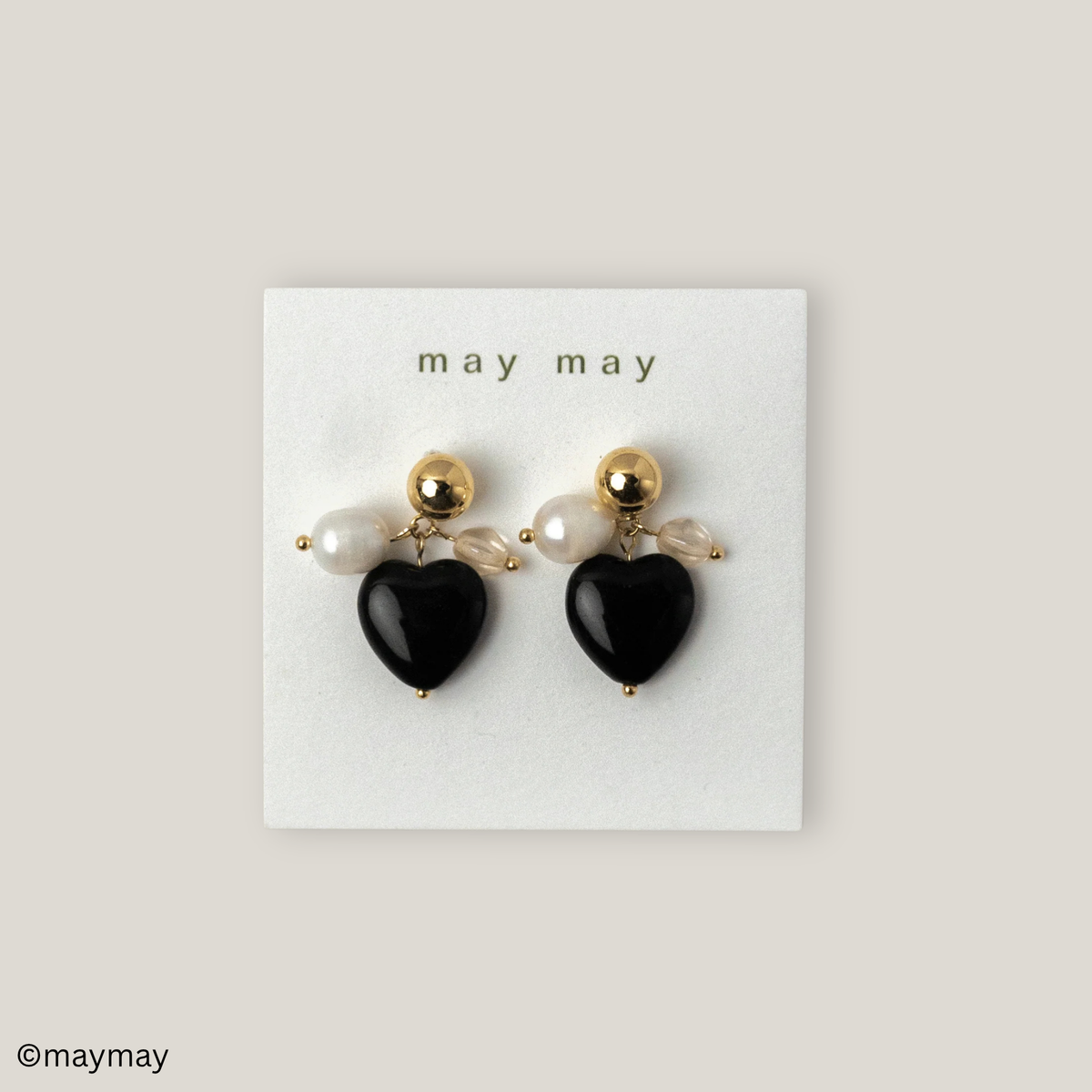 Black Heart Earrings