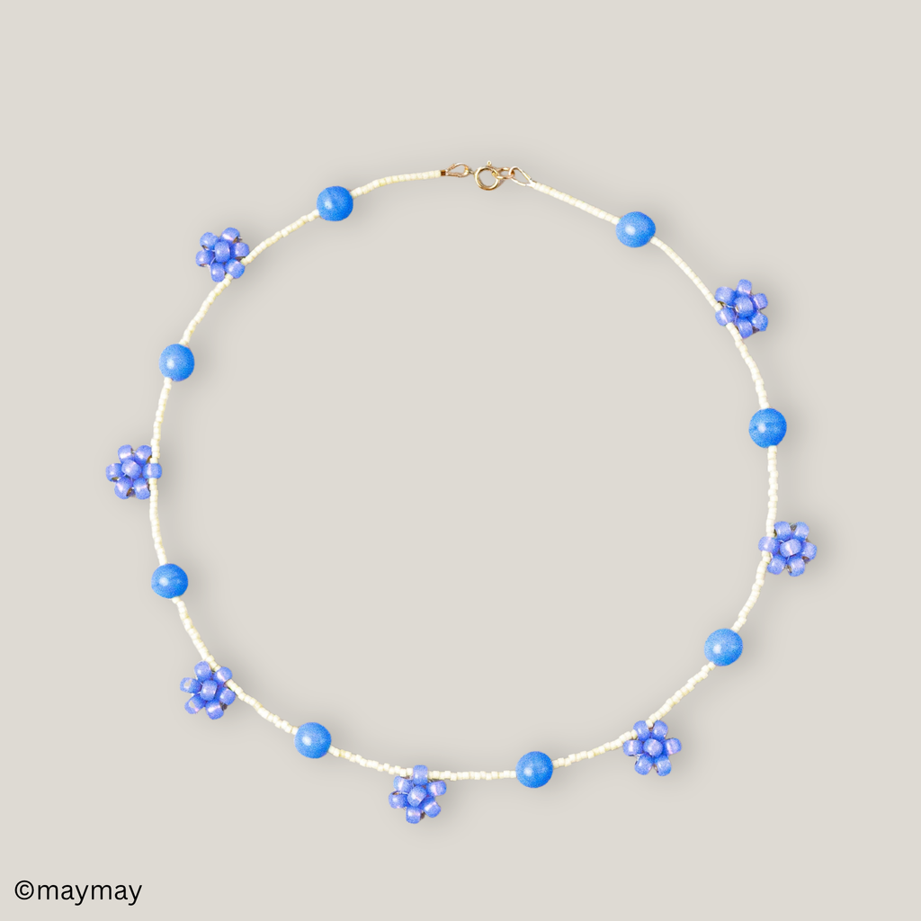Blue Daisy Necklace