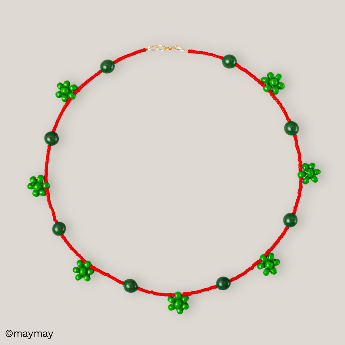 Green Daisy Necklace