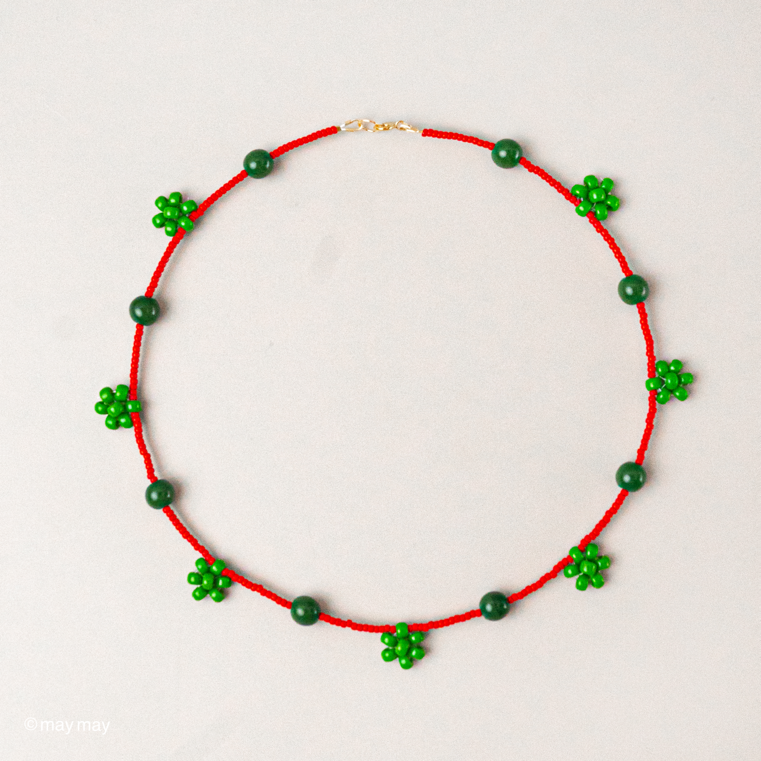 Green Daisy Necklace