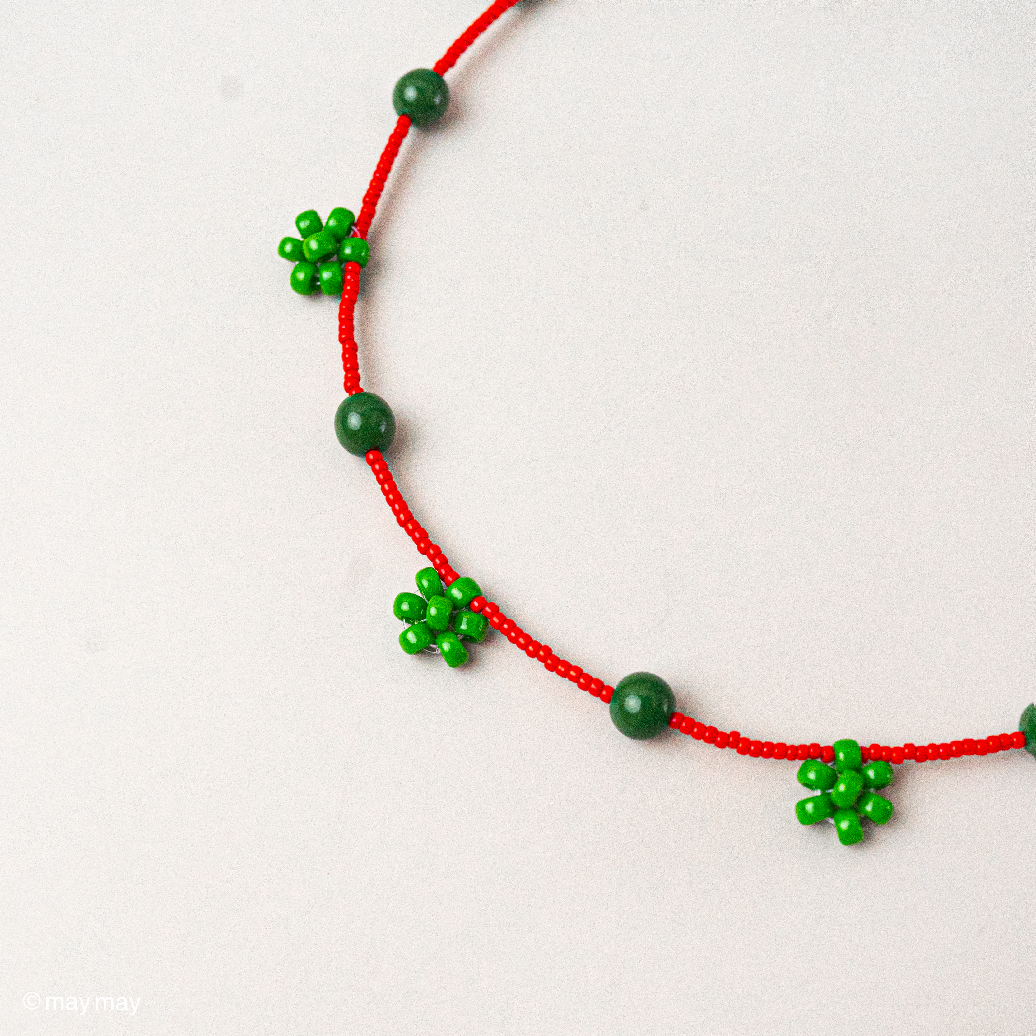 Green Daisy Necklace