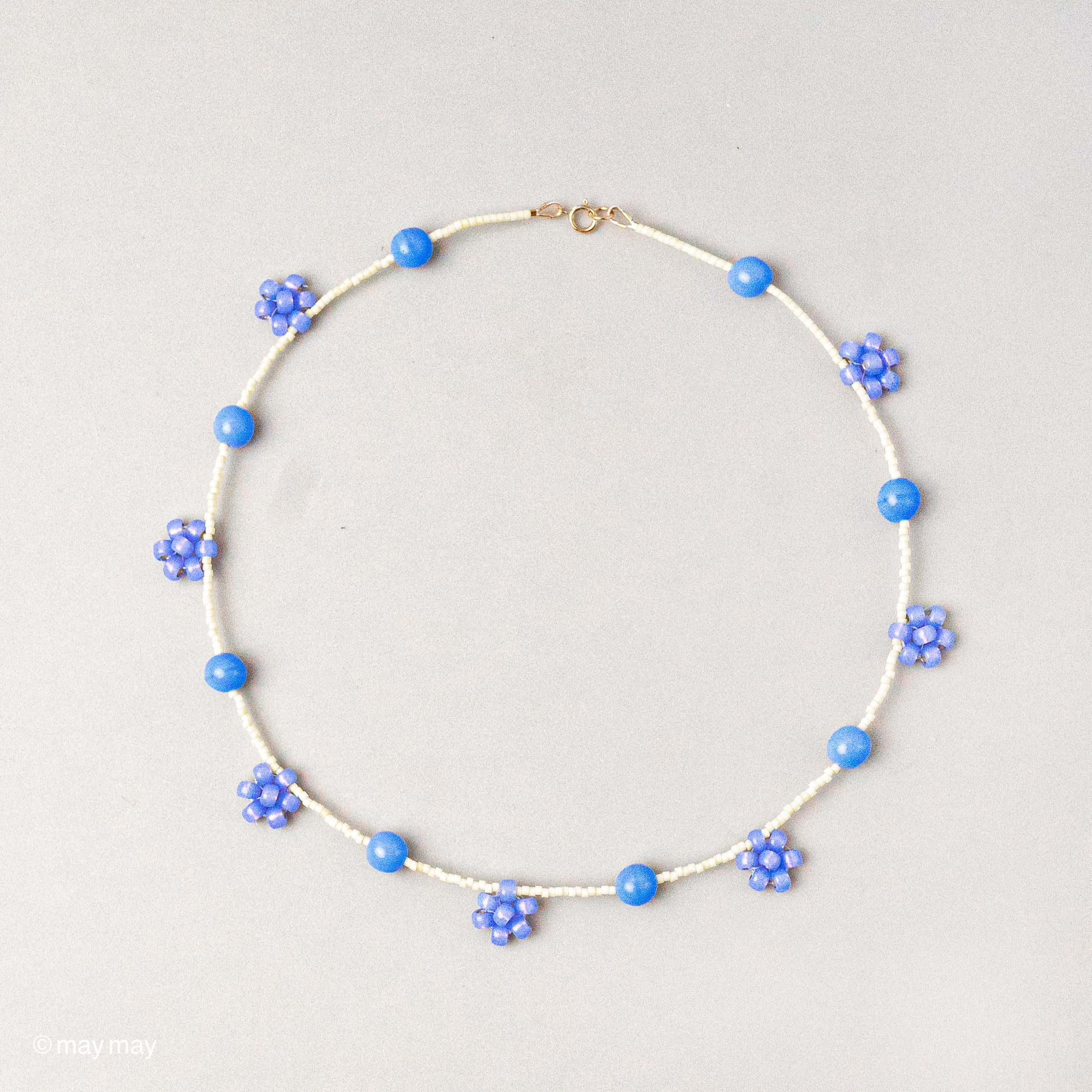 Blue Daisy Necklace
