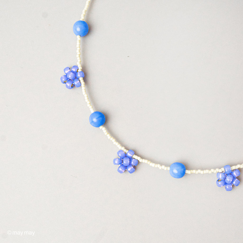 Blue Daisy Necklace