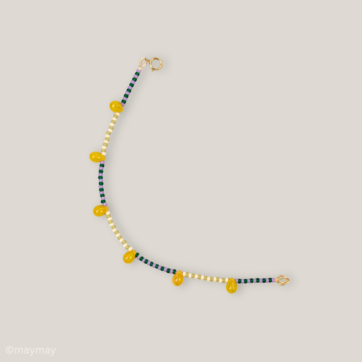 Dark Yellow Drop Bracelet