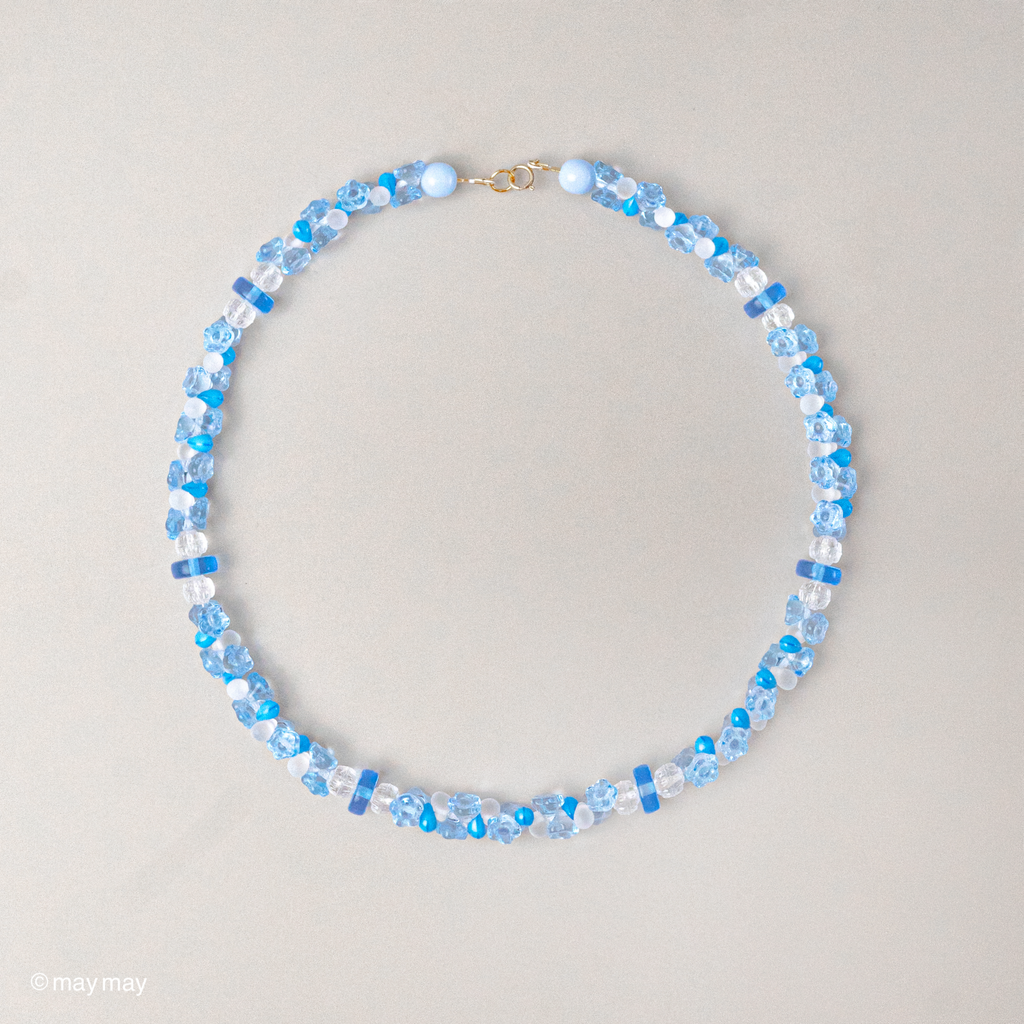 Aqua Flower Necklace