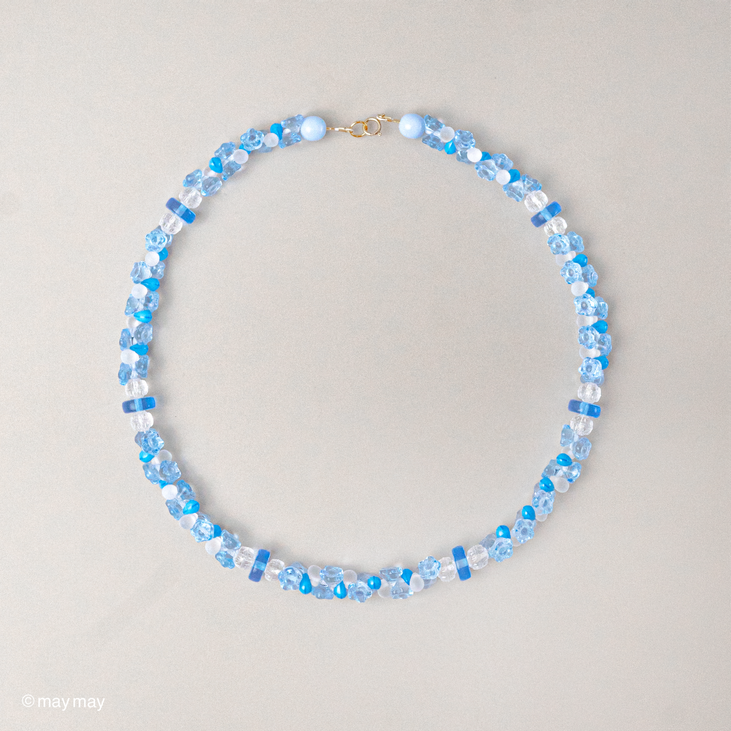 Aqua Flower Necklace