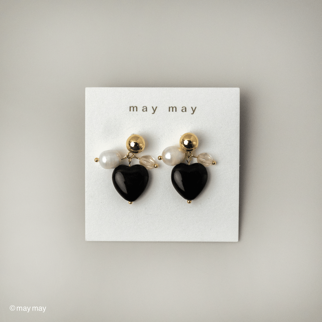 Black Heart Earrings