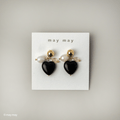 Black Heart Earrings