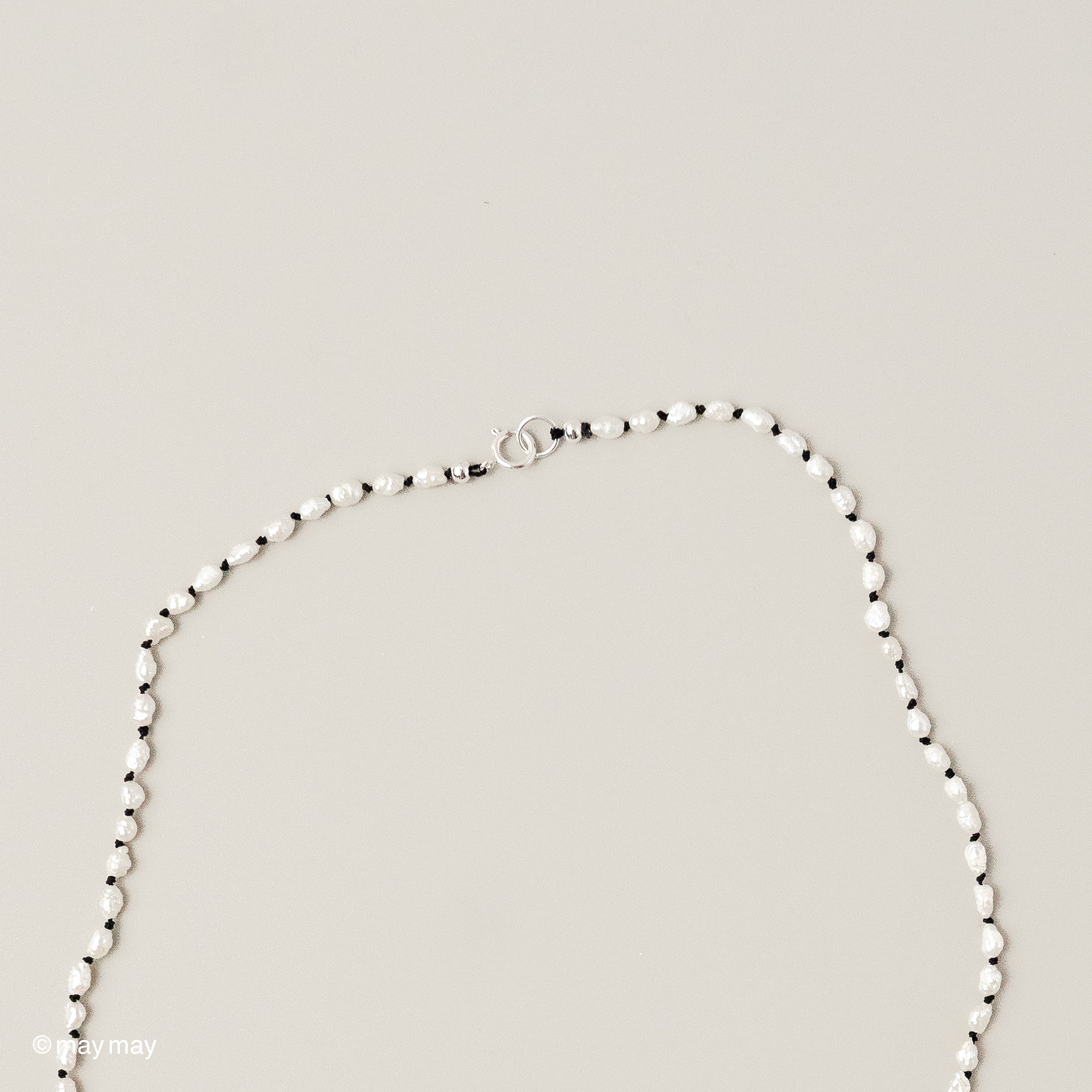 Black Silk Keshi Pearl Necklace