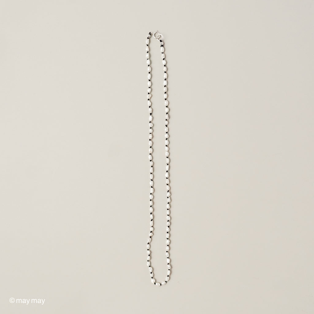 Black Silk Keshi Pearl Necklace