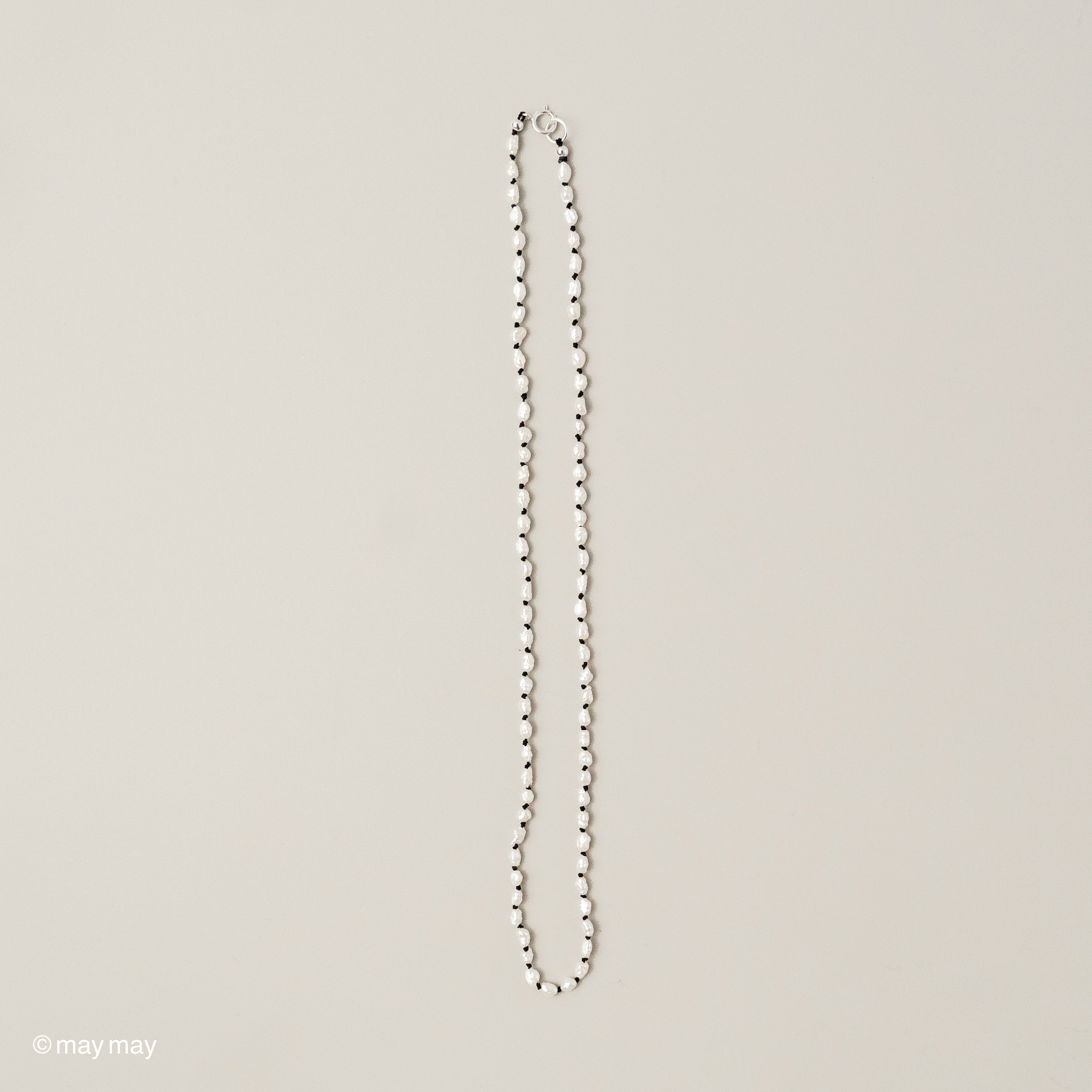 Black Silk Keshi Pearl Necklace