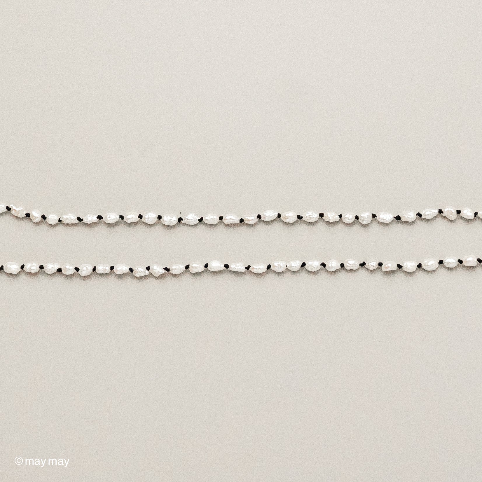 Black Silk Keshi Pearl Necklace