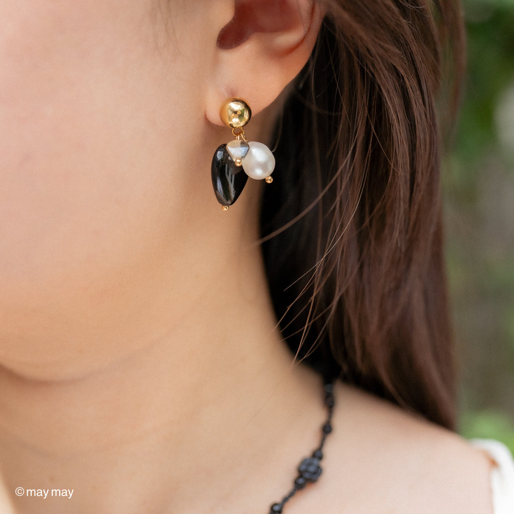 Black Heart Earrings