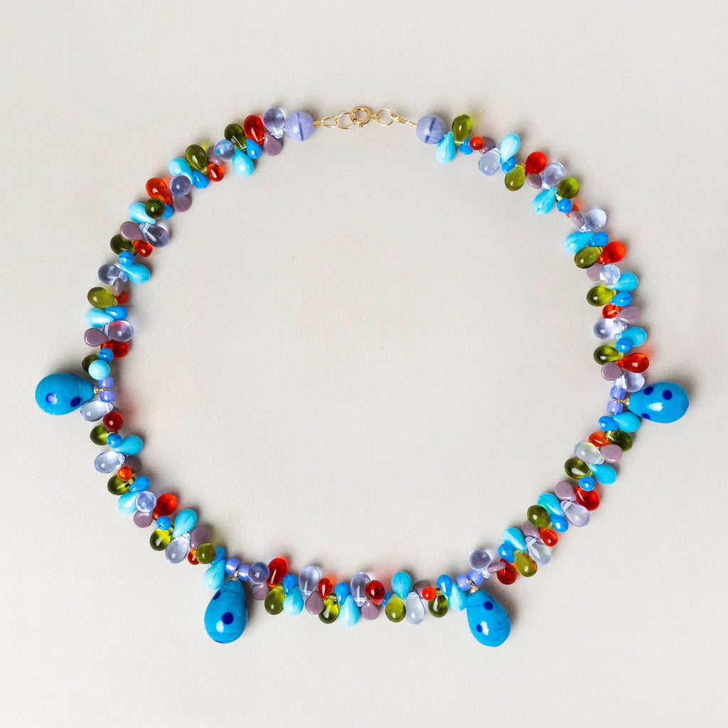 Dotty Drop Blue Necklace