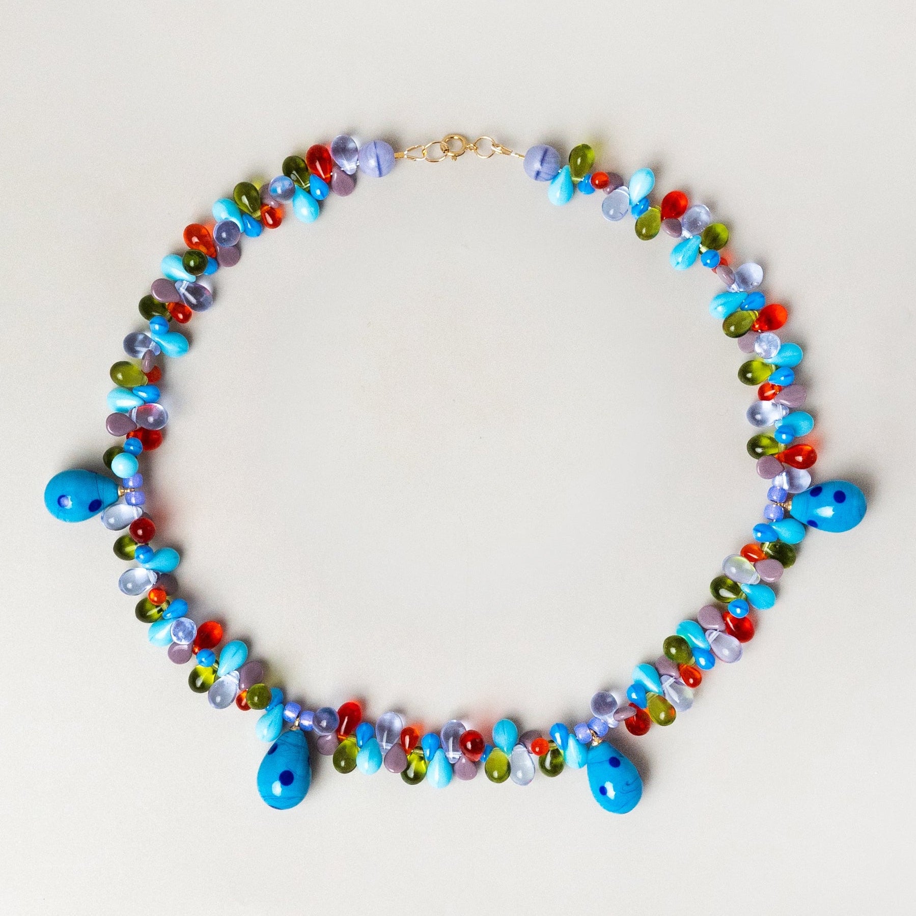 Dotty Drop Blue Necklace