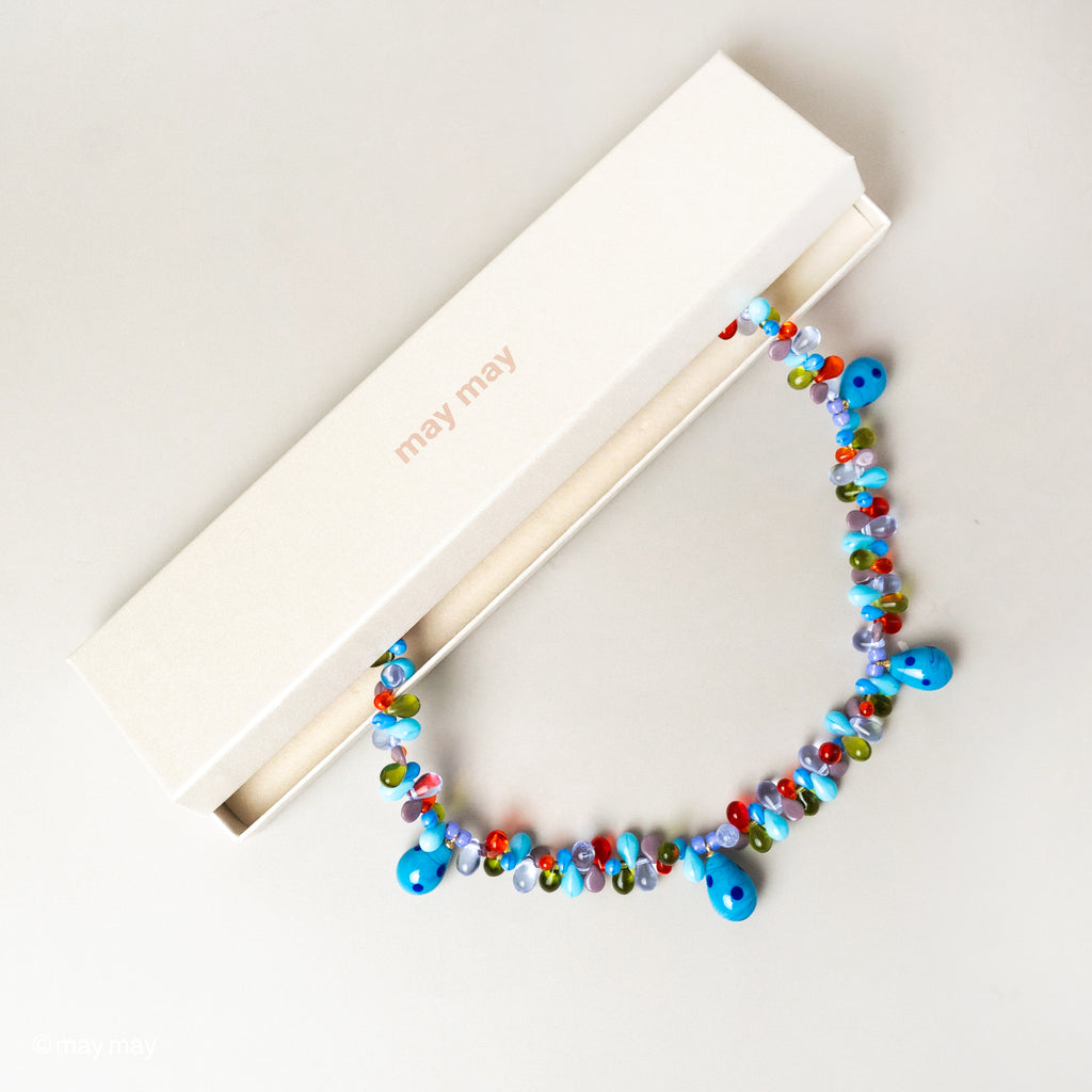 Dotty Drop Blue Necklace