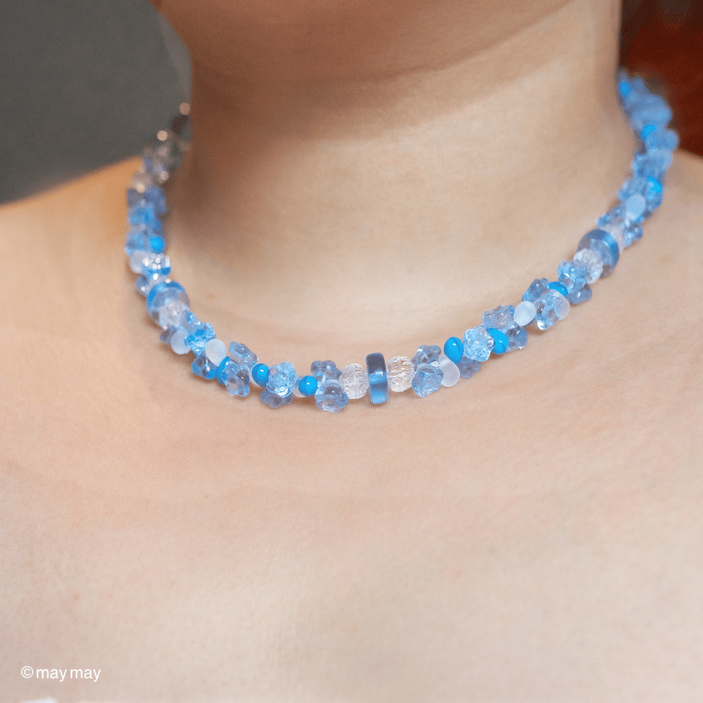 Aqua Flower Necklace