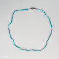 Turquoise on Red Silk Neckale