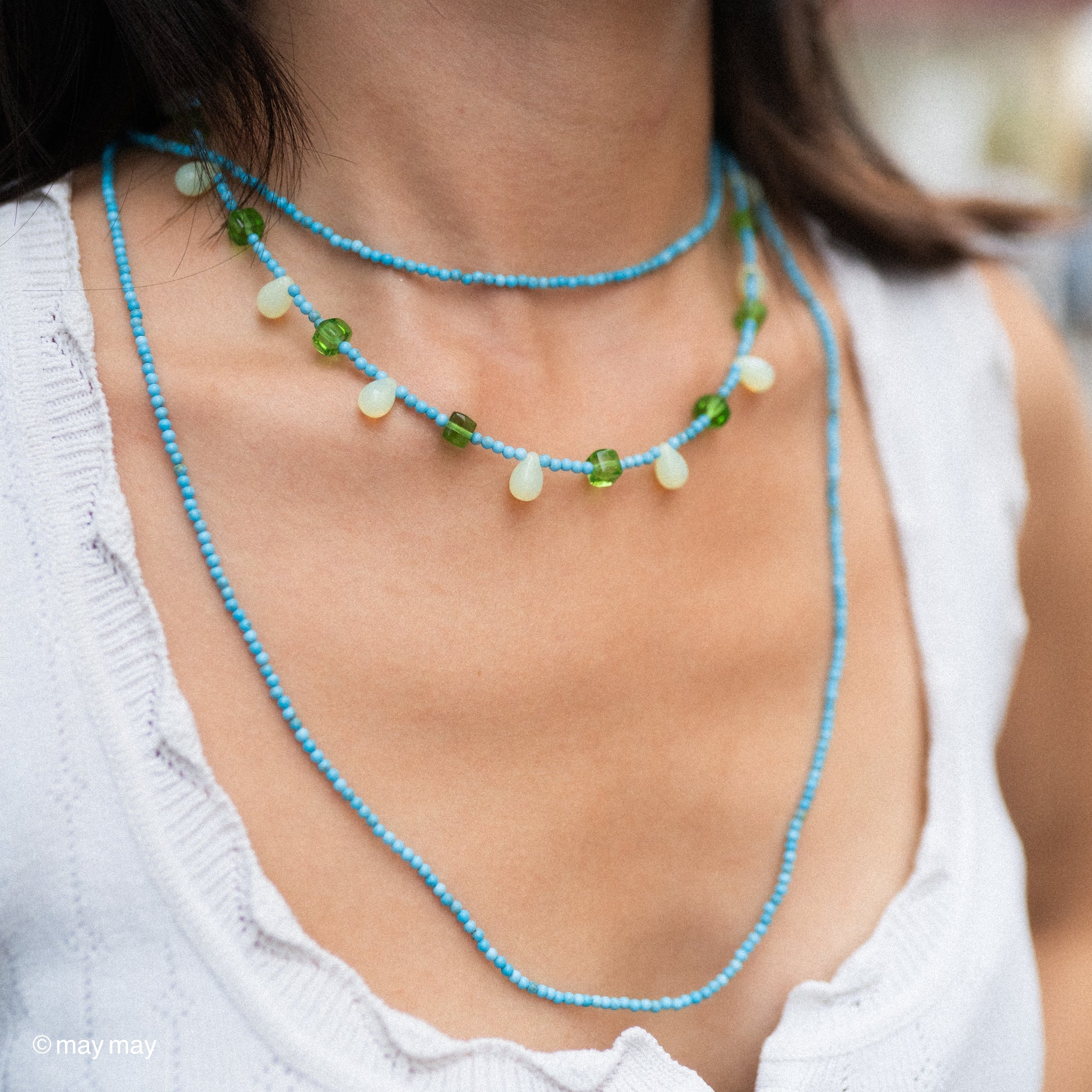 Turquoise Long Strand Necklace/Bracelet